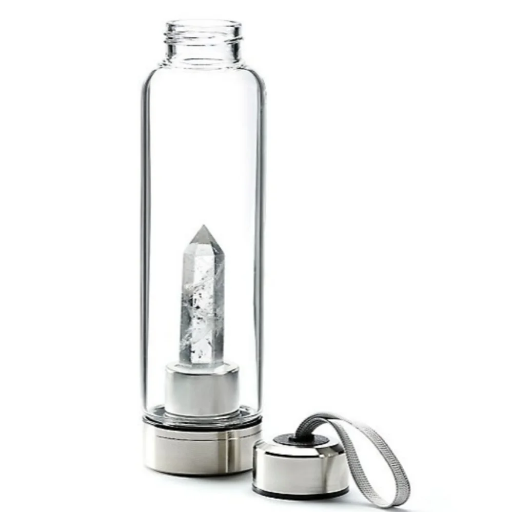 ❤️BUY 2 GET 1 FREE White Quartz Water Bottle, Size 16.2 oz.